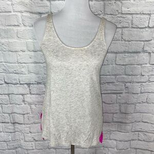 Express women XS dream weight cotton blend scoopneck tank top Grey & pink